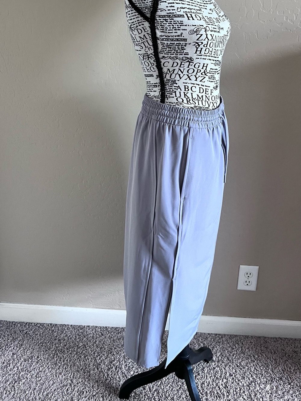 Athleta Lavender Drawstring Midi Skirt with Side Slit - Picture 2 of 5